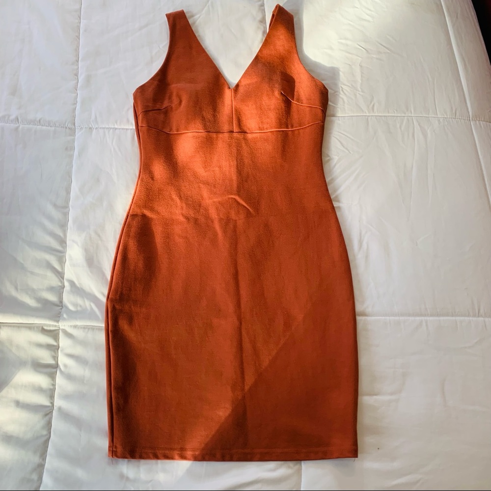 12th Burnt Orange Bodycon Dress Size Medium